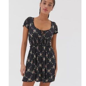 UO Knit Floral Mini Dress